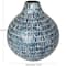 14" Blue Mother of Pearl Handmade Mosaic Inspired Vase